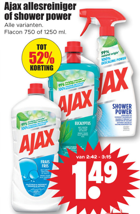 Ajax   allesreiniger folder aanbieding bij  Dirk - details