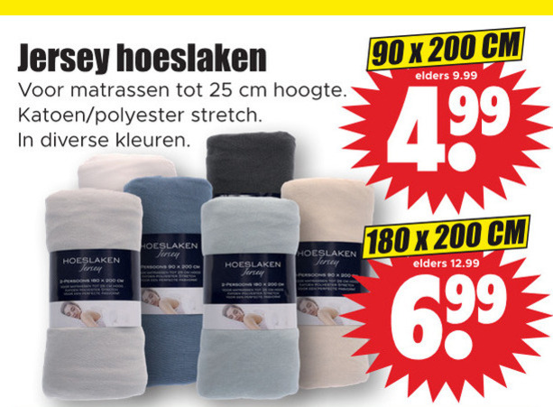 Conform elf Grit hoeslaken folder aanbieding bij Dirk - details