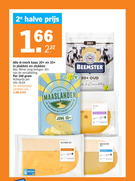 Maaslander   kaasplakken, kaas folder aanbieding bij  Albert Heijn - details