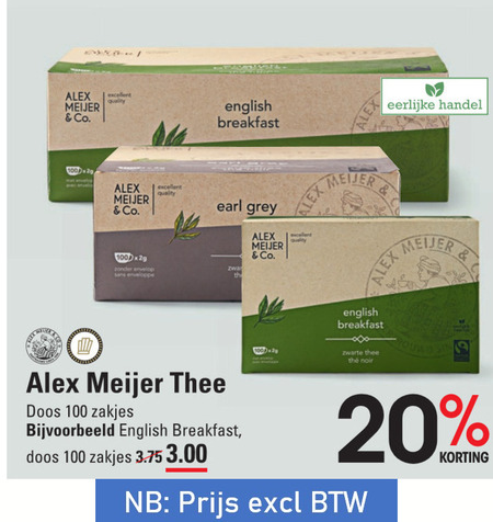 Alex Meijer   thee folder aanbieding bij  Sligro - details