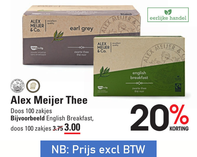 Alex Meijer   thee folder aanbieding bij  Sligro - details