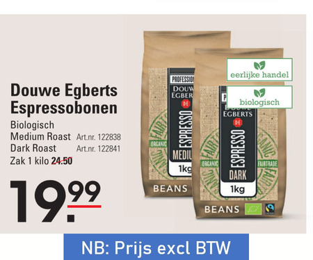 Douwe Egberts   koffiebonen folder aanbieding bij  Sligro - details