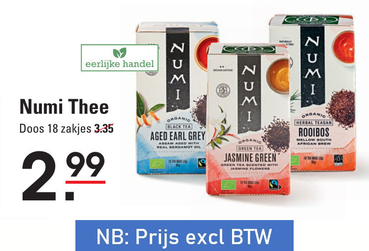 Numi   thee folder aanbieding bij  Sligro - details