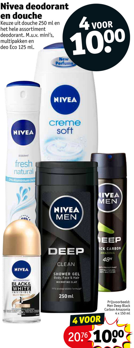 Nivea   douchegel, deodorant folder aanbieding bij  Kruidvat - details