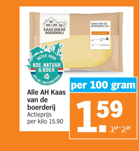 Boerenkaas   kaas, kaasplakken folder aanbieding bij  Albert Heijn - details