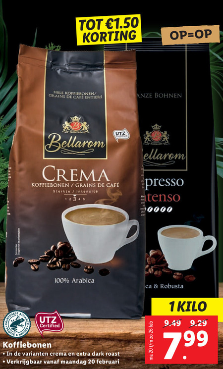 Bellarom   koffiebonen folder aanbieding bij  Lidl - details