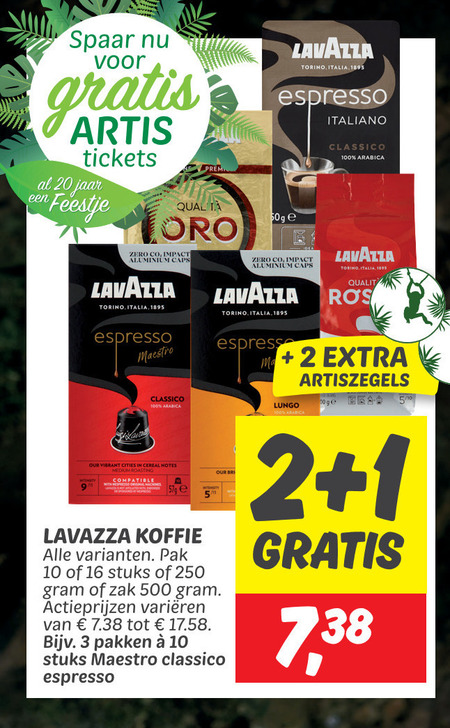 Lavazza   koffie, koffiebonen folder aanbieding bij  Dekamarkt - details