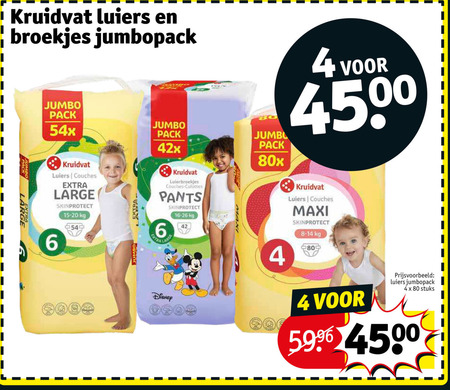 Vergelijkbaar vernieuwen Productiecentrum Kruidvat Huismerk luiers, luierbroekjes folder aanbieding bij Kruidvat -  details