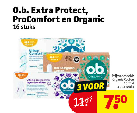 O.B.   tampons folder aanbieding bij  Kruidvat - details