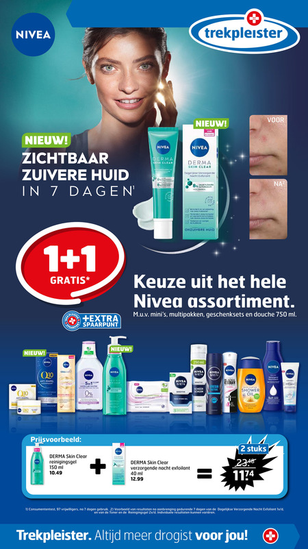 Nivea   deodorant, nachtcreme folder aanbieding bij  Trekpleister - details