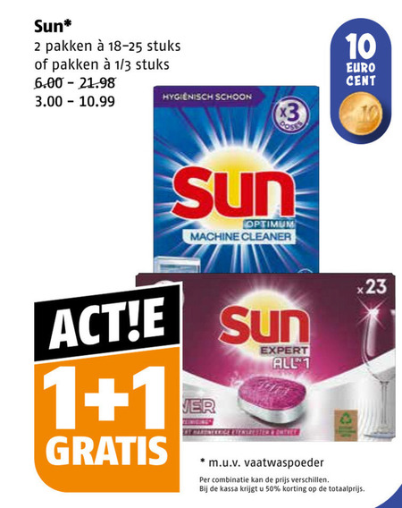 Sun   vaatwasmiddel folder aanbieding bij  Poiesz - details