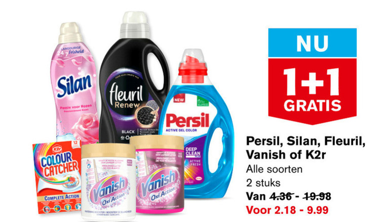 Persil   vlekkenverwijderaar, wasverzachter folder aanbieding bij  Hoogvliet - details