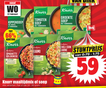 Knorr   maaltijdmix, soep folder aanbieding bij  Dirk - details