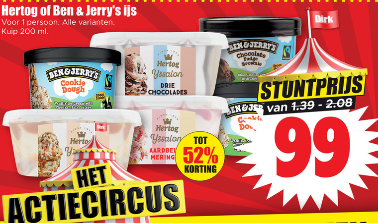 Hertog ijsbekers folder aanbieding bij Dirk - details