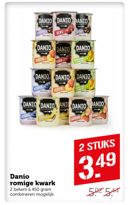 Danone Danio   kwark folder aanbieding bij  Coop - details