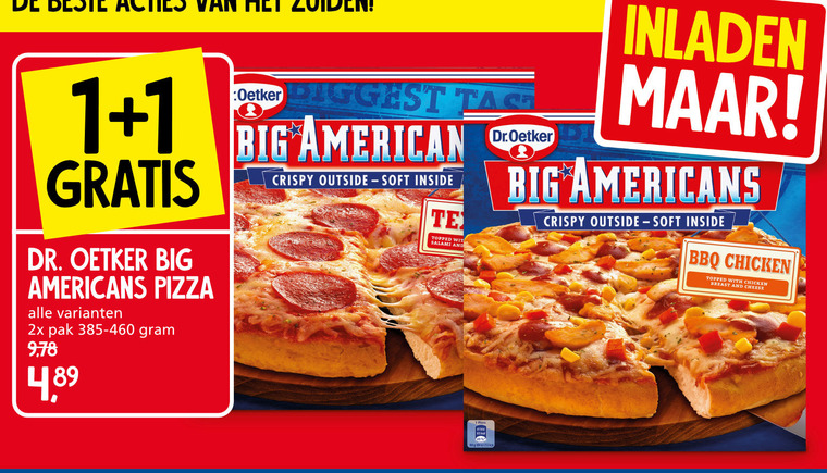 Dr Oetker Big American Pizza Bbq Chicken folder aanbieding bij Jan Linders - details