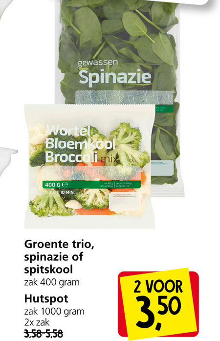 Ongewijzigd Hond Memo hutspot groenten, spinazie folder aanbieding bij Jan Linders - details