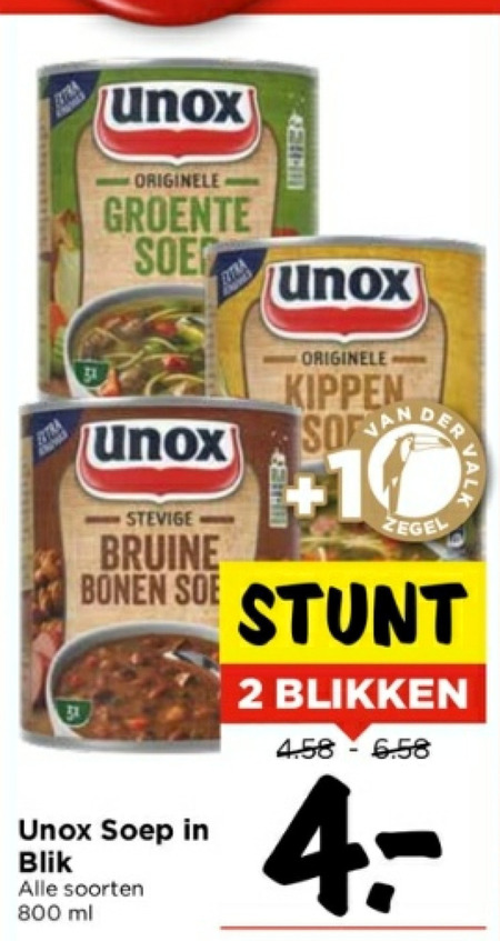 Unox   soep folder aanbieding bij  Vomar - details