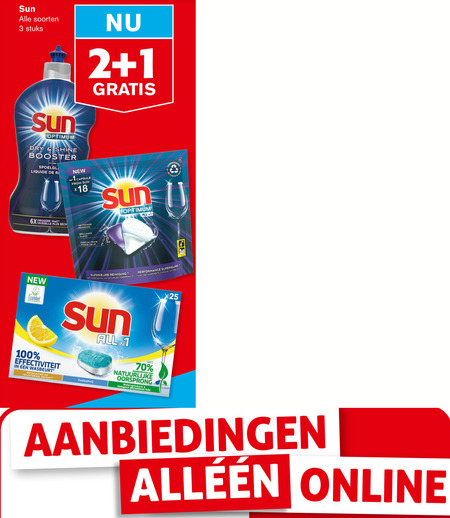 Sun   vaatwasmiddel folder aanbieding bij  Hoogvliet - details