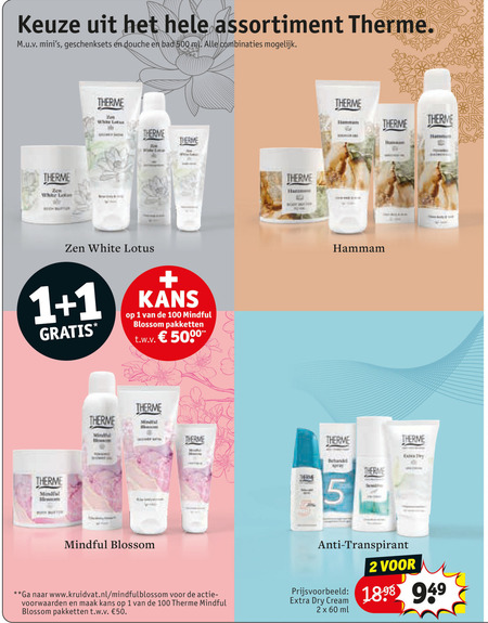 Therme   douchegel, deodorant folder aanbieding bij  Kruidvat - details