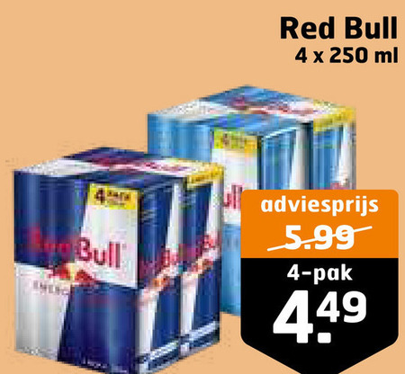 Red Bull   energiedrank folder aanbieding bij  Trekpleister - details