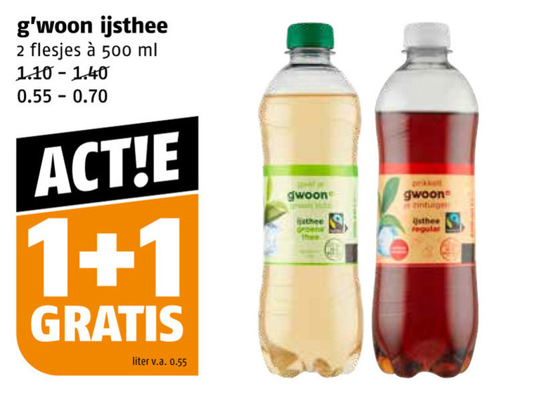 Gwoon   frisdrank folder aanbieding bij  Poiesz - details