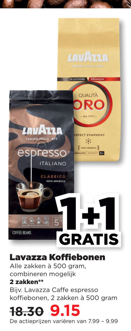 Lavazza   koffiebonen folder aanbieding bij  Plus&nbsp;Vandaag - details