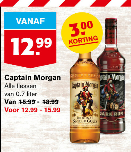 Captain Morgan   rum folder aanbieding bij  Hoogvliet - details