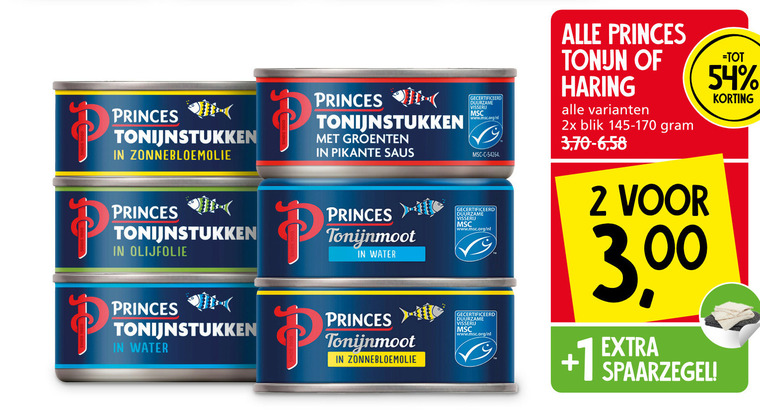 Princes   tonijn in blik, visconserven folder aanbieding bij  Jan Linders - details