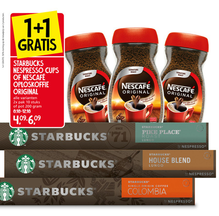 Nescafe   oploskoffie, koffiecups folder aanbieding bij  Jan Linders - details