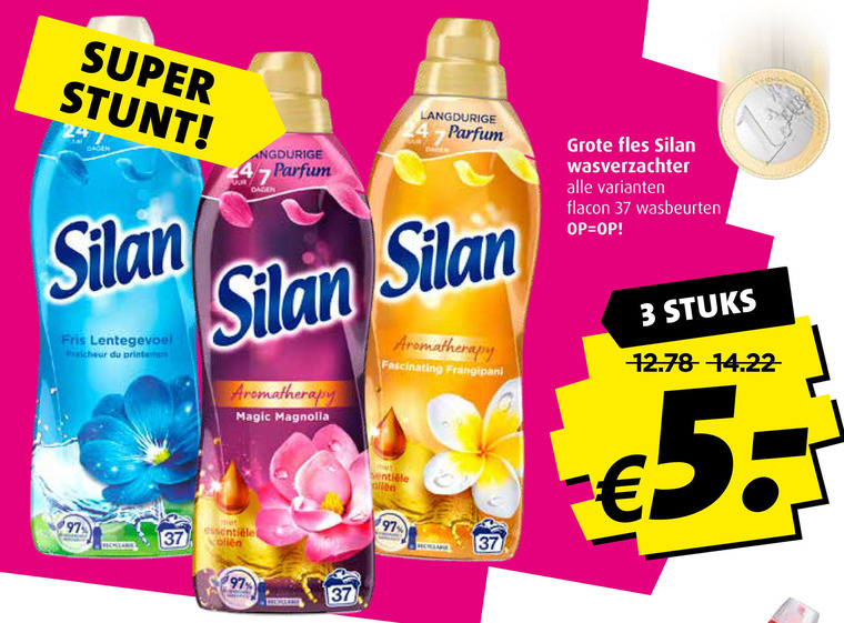 Silan   wasverzachter folder aanbieding bij  Boni - details