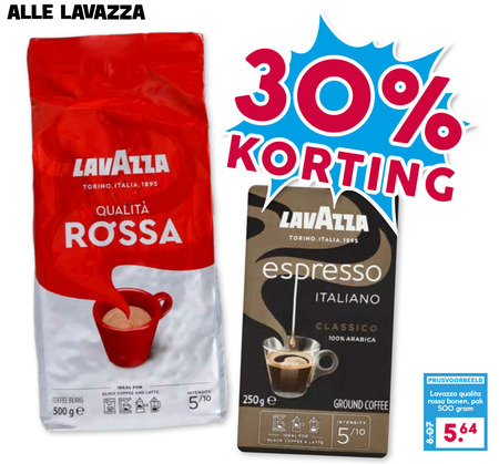 Lavazza   koffiebonen, koffie folder aanbieding bij  Boons Markt - details