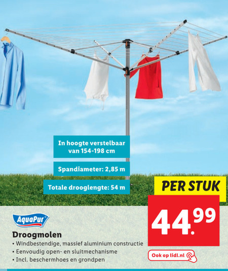 Boren Nadeel Vegen AquaPur droogmolen folder aanbieding bij Lidl - details