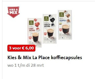 La Place   koffiecups folder aanbieding bij  Jumbo - details