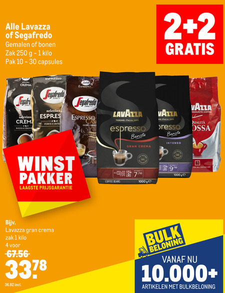 Lavazza   koffiebonen, koffie folder aanbieding bij  Makro - details