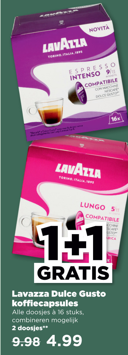 Lavazza   dolce gusto capsules folder aanbieding bij  Plus Vandaag - details