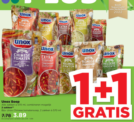 Unox   soep folder aanbieding bij  Plus - details