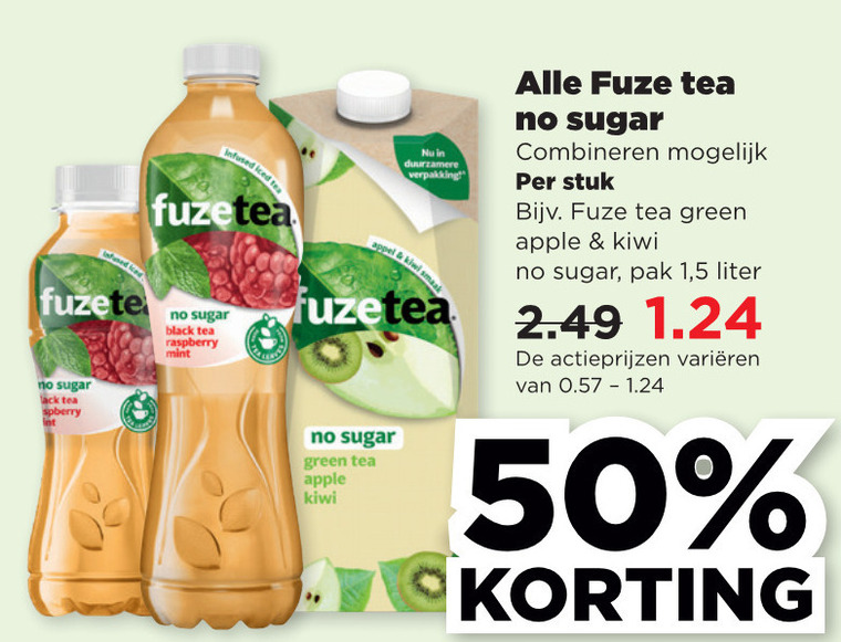 Fuze Tea ice tea folder aanbieding bij Plus details