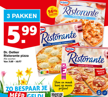 Dr Oetker   diepvriespizza folder aanbieding bij  Hoogvliet - details