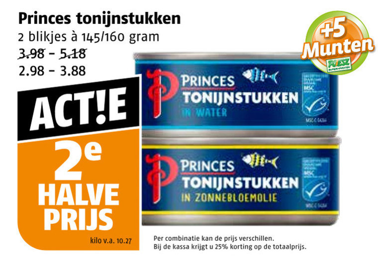 Princes   tonijn in blik folder aanbieding bij  Poiesz - details