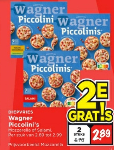 Wagner   diepvriespizza folder aanbieding bij  Vomar - details