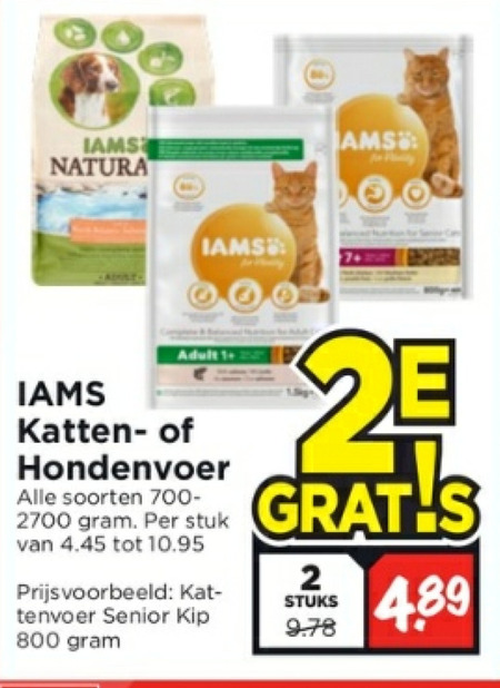 IAMS   kattenvoer, hondenvoer folder aanbieding bij  Vomar - details