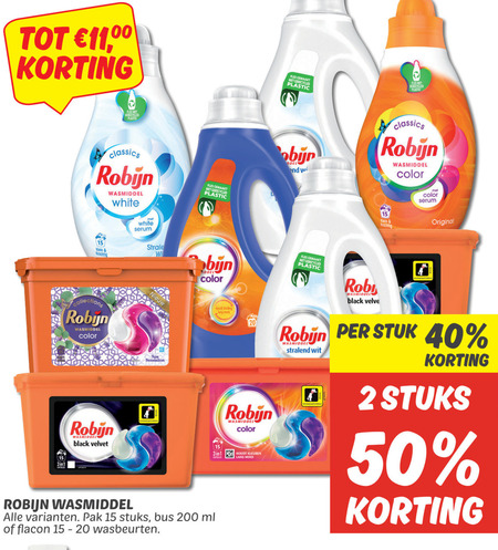 Robijn   wasmiddel folder aanbieding bij  Dekamarkt - details