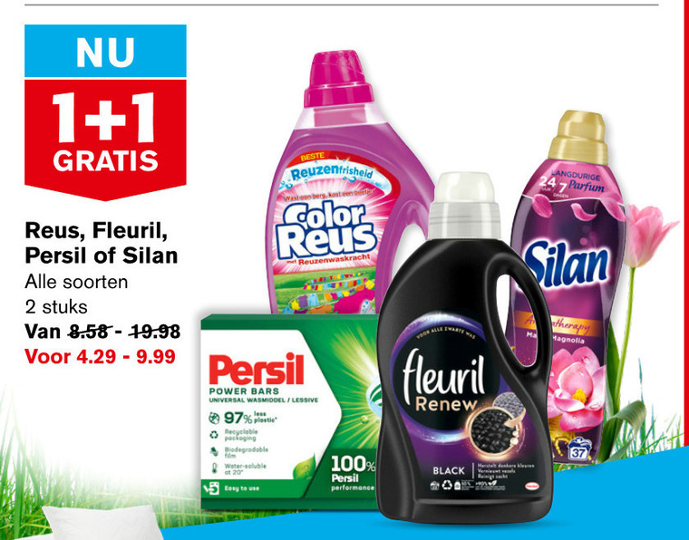 Persil   wasverzachter, wasmiddel folder aanbieding bij  Hoogvliet - details