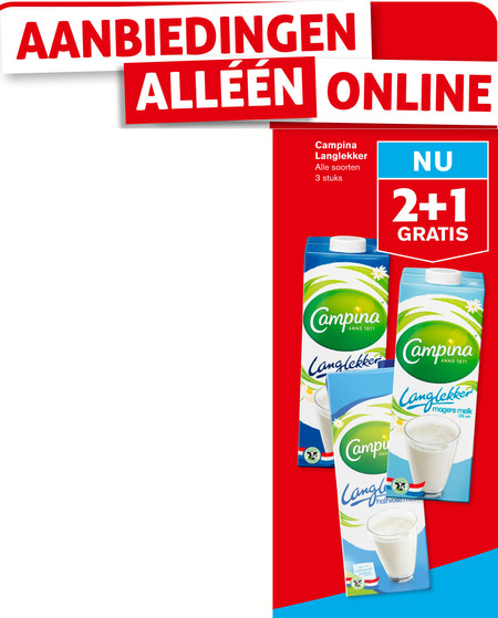 Campina   melk folder aanbieding bij  Hoogvliet - details