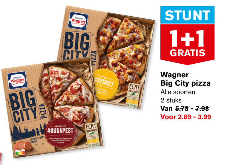 Wagner   diepvriespizza folder aanbieding bij  Hoogvliet - details