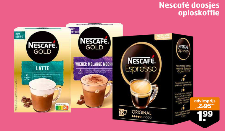 Nescafe   oploskoffie folder aanbieding bij  Trekpleister - details