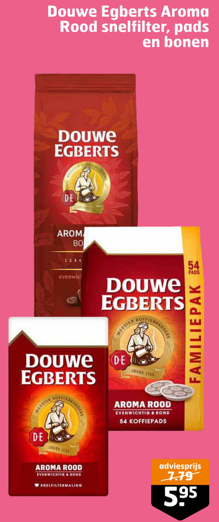 Douwe Egberts   koffiepad, koffiebonen folder aanbieding bij  Trekpleister - details