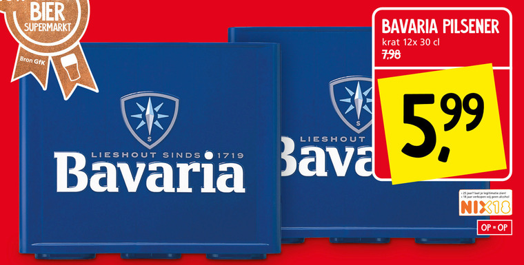 Bavaria   krat bier folder aanbieding bij  Jan Linders - details