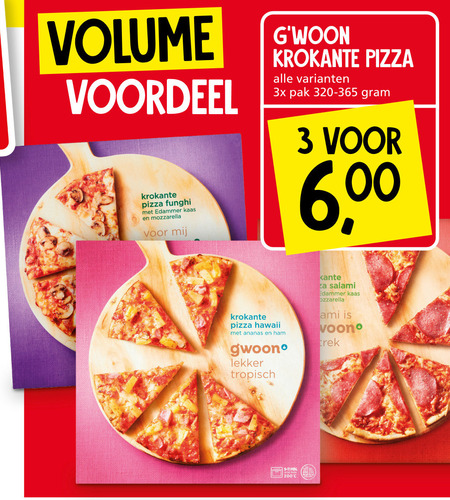 Gwoon   diepvriespizza folder aanbieding bij  Jan Linders - details